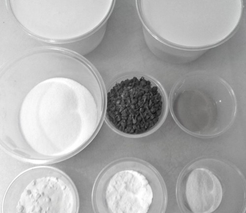 Mise-en-place for cassia ice cream