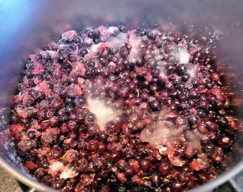 cooking huckleberries