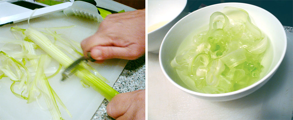 shaving celery