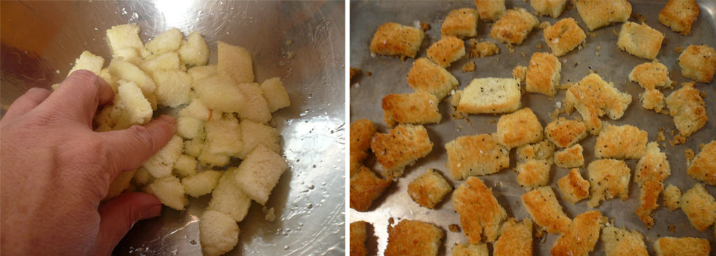 Making croutons